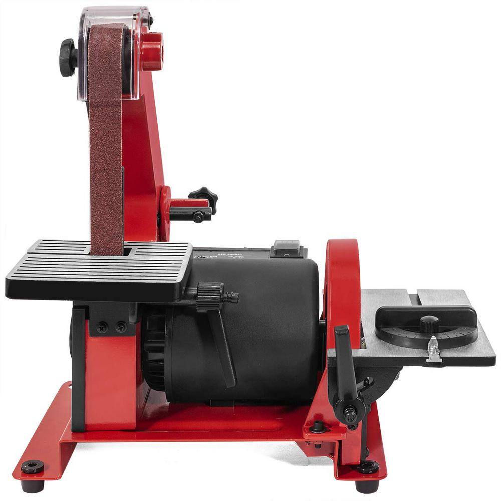 XtremepowerUS 1 in. x 30 in. Belt with 5 in. Disc Sander Corded Bench Top Polish Grinder Table Sanding Station 46000-H1