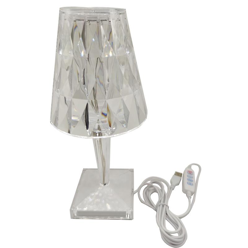 1ps Diamond Table Lamp Acrylic Decoration Desk Lamps For Bedroom Bedside Bar Crystal LED Night Light