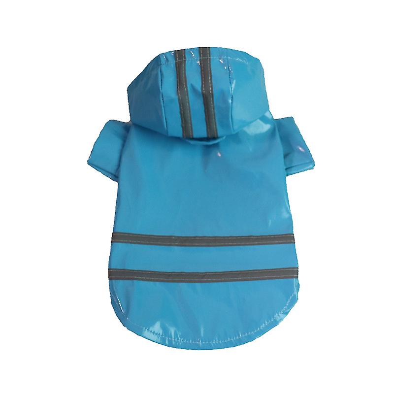 Pet Small Dog Raincoat Pu Reflective Waterproof Clothes Hooded Jumpsuit Rainwear For Small Medium Dogs Teddy Chihuahua