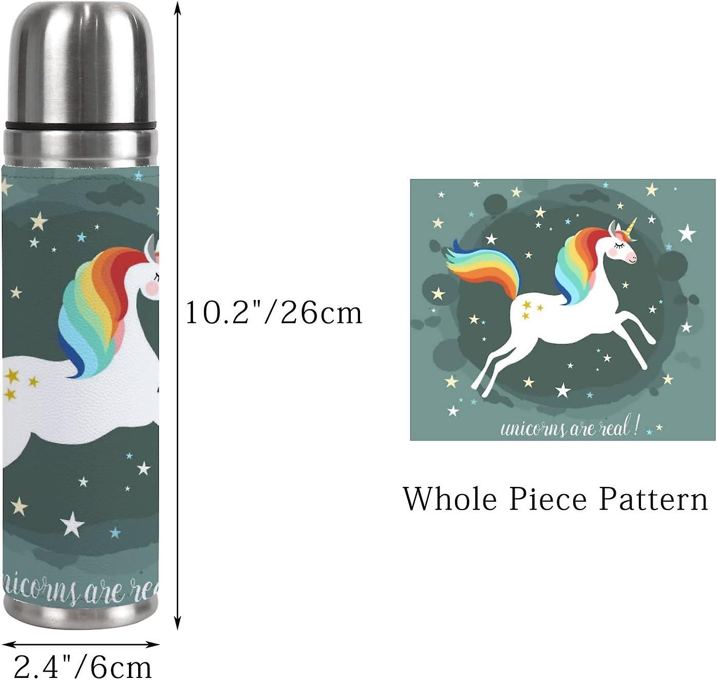 Insulated Mug Stainless Steel Water Bottle Cute Unicorn Running Vacuum Cup Travel Mug For Travel School Office