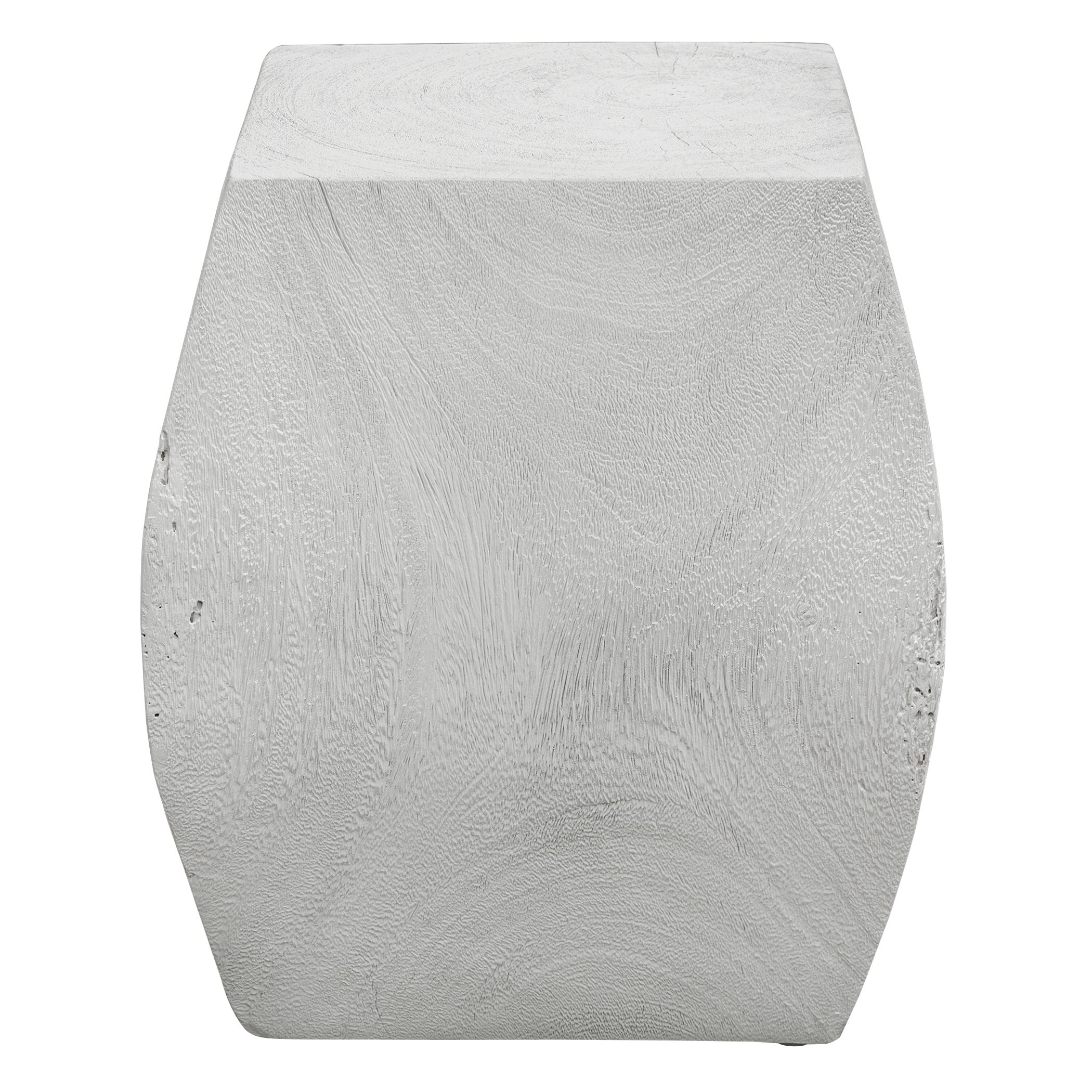 Uttermost Grove Ivory Wooden Accent Stool - 15 W X 17 H X 15 D (in)