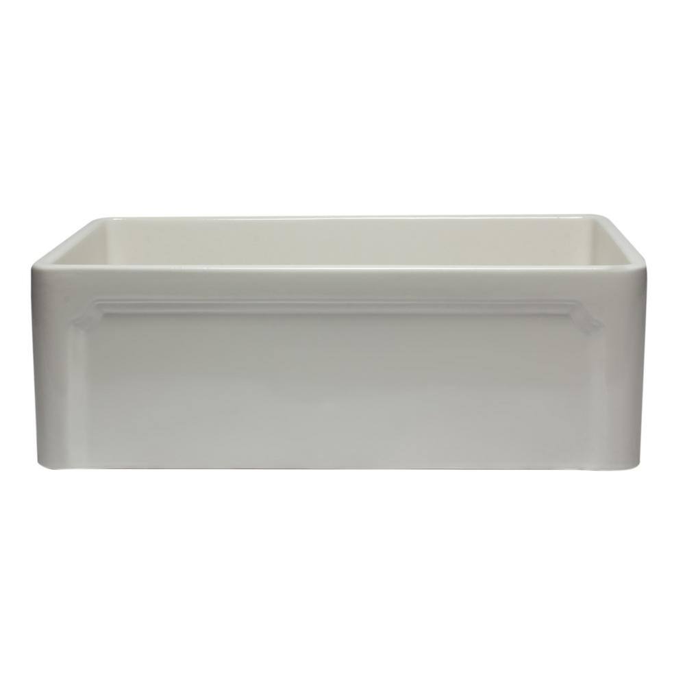 ALFI BRAND AB3020SB-B Farmhouse Fireclay 29.75 in. Single Bowl Kitchen Sink in Biscuit AB3020SB-B