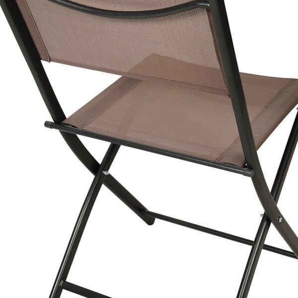 4 Pack Commercial Outdoor Flex Comfort Folding Chair with Metal Frame