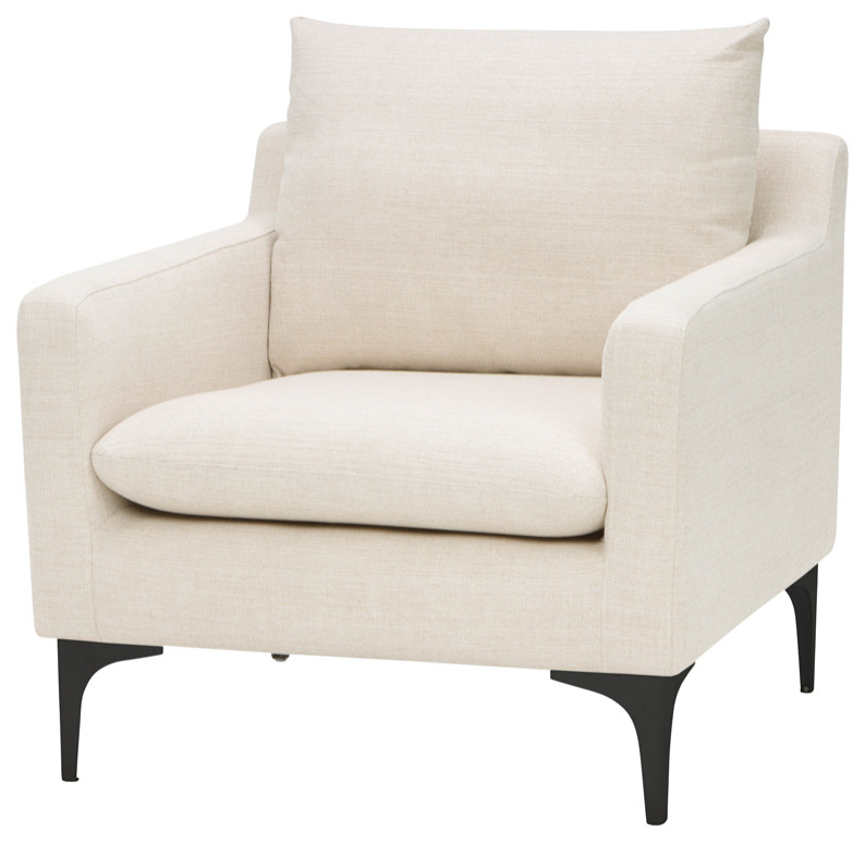 Anders Sand Fabric Single Seat Sofa  Hgsc502   Midcentury   Armchairs And Accent Chairs   by Beyond Design  ampMore  Houzz