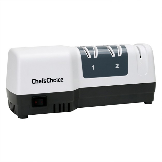 Chef x27 schoice 3 Stage White Hybrid Knife Sharpener For 20 Degree Straight Edge And Serrated Knives