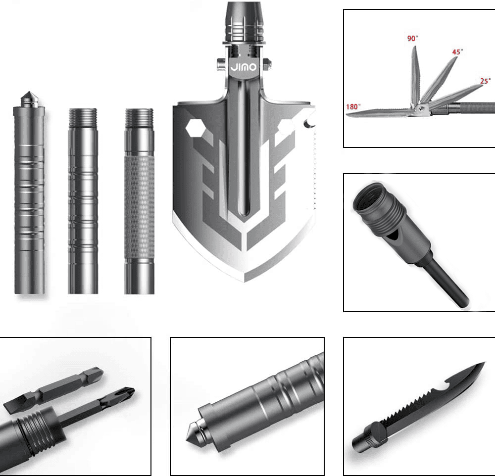 Shipping Military Folding Shovel Multi Functional Survival Garden Shovel Camping Shovel Tactical Entrenching Tool