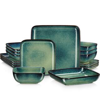 vancasso Stern 16-Piece Green Stoneware Dinnerware Set (Service for 4) VC-STERN-G-SL