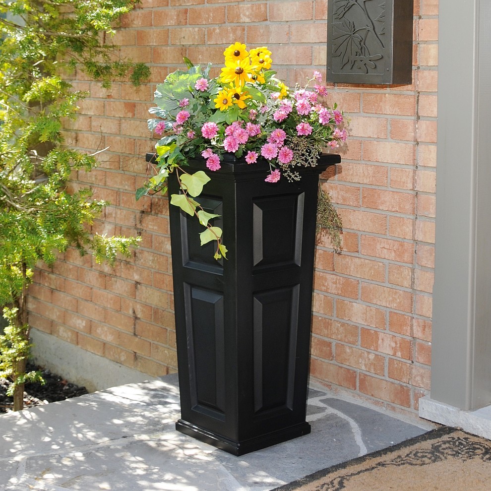 Mayne Nantucket Tall Patio Planter   Transitional   Outdoor Pots And Planters   by Mid Atlantic Mailbox Inc  Houzz