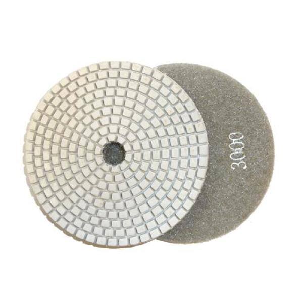 Toolocity 5 in. JHX DryWet Diamond Polishing Pads for ConcreteGranite (Set of 7) with 5 in. Back Holder Semi Rigid JHXR0102SET-BK5