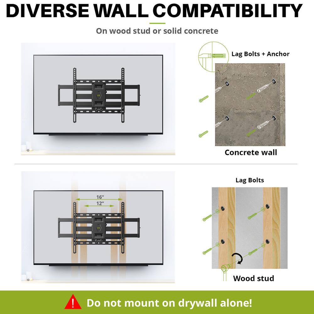 USX MOUNT The Large Full Motion TV Mount for Most 47 in. to 84 in. LED LCD and Flat Screen TVs HML008-K