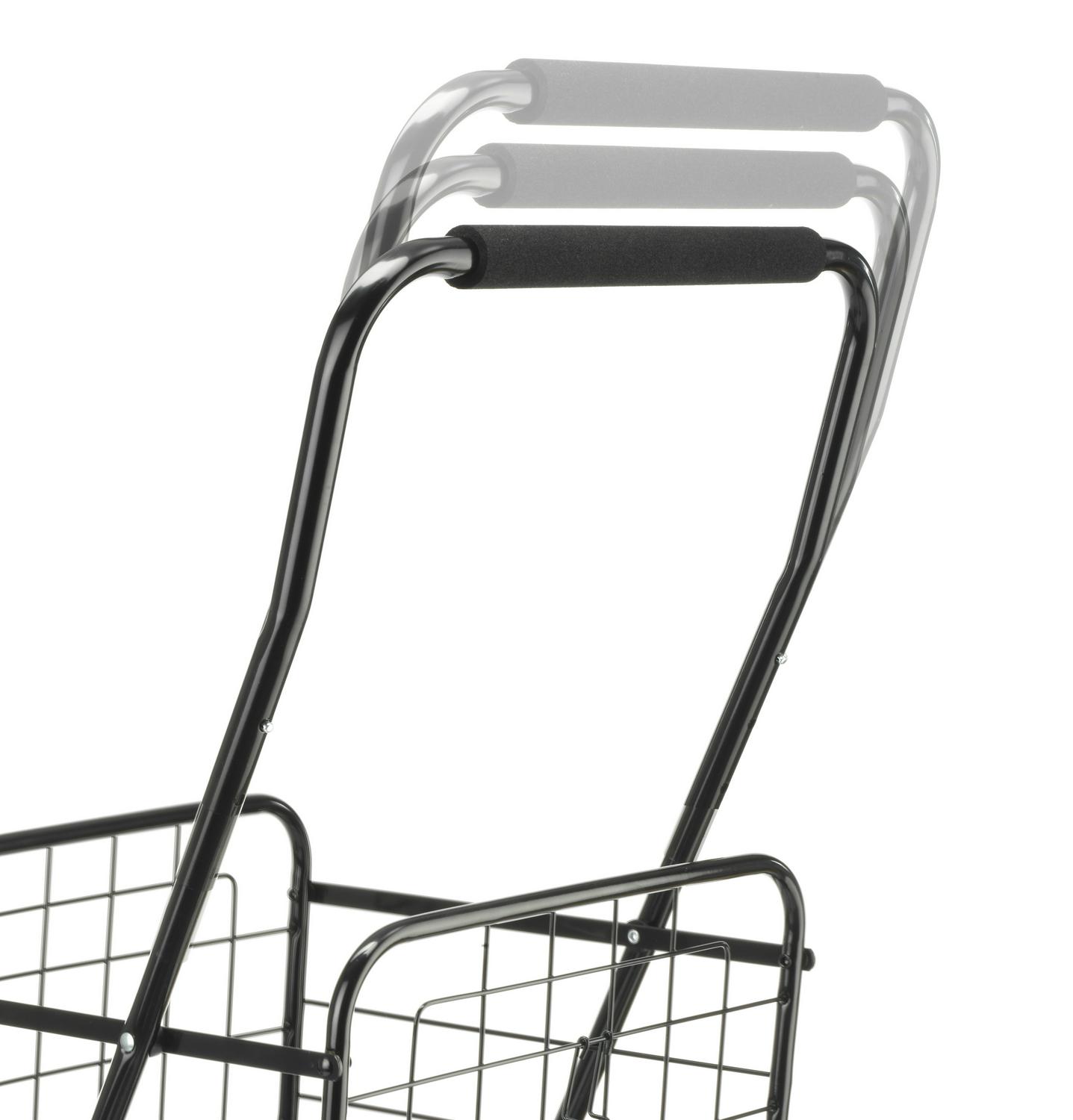 Mainstays Adjustable Steel Rolling Laundry Basket Shopping Cart Black  Crowdfused