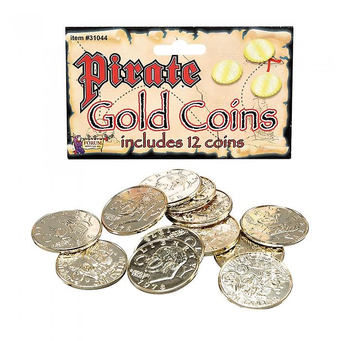 Bristol Novelty Fake Pirate Coins (Pack Of 12)