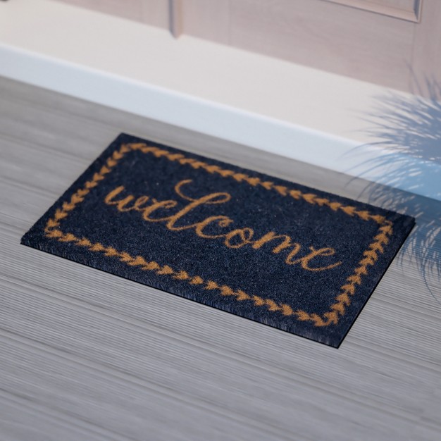 Emma And Oliver Weather Resistant Coir Doormat With Anti slip Rubber Backing For Indoor outdoor Use