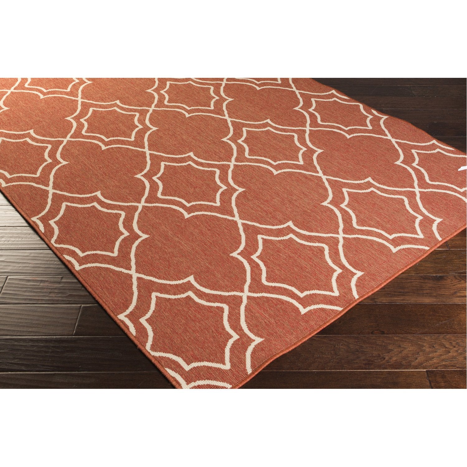 Alfresco Outdoor Rug in Rust & Khaki