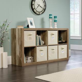 SAUDER Stow-Away Lintel Oak 8-Cube Organizer 421965