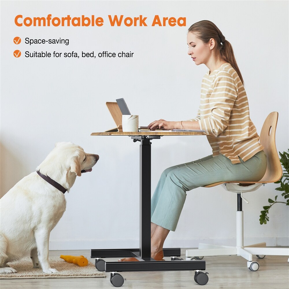 Small Mobile Rolling Standing Desk