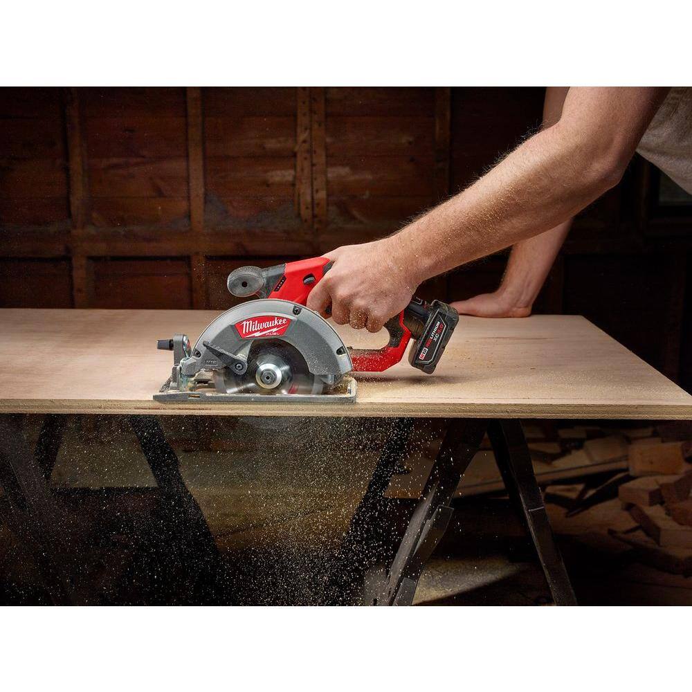 MW 18V LXT Lithium-Ion Brushless Cordless 6-12 in. Circular Saw with Electric Brake and 24T Carbide Blade (Tool-Only) 2530-20