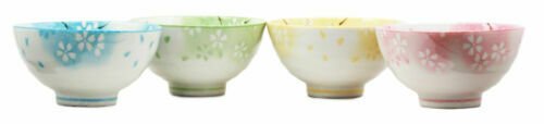 1 Japanese Spring Cherry Blossoms Sakura Colorful Floral Dinnerware Bowl Set of 4 EBR02