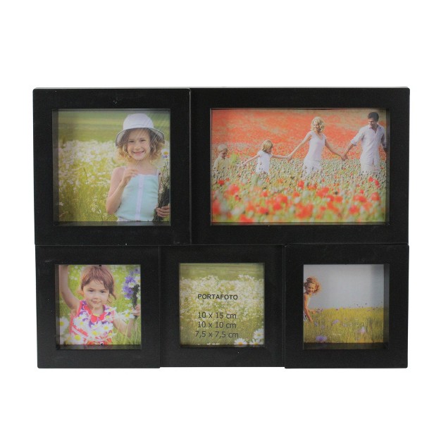 Black Multi sized Puzzled Collage Photo Picture Frame Wall Decoration