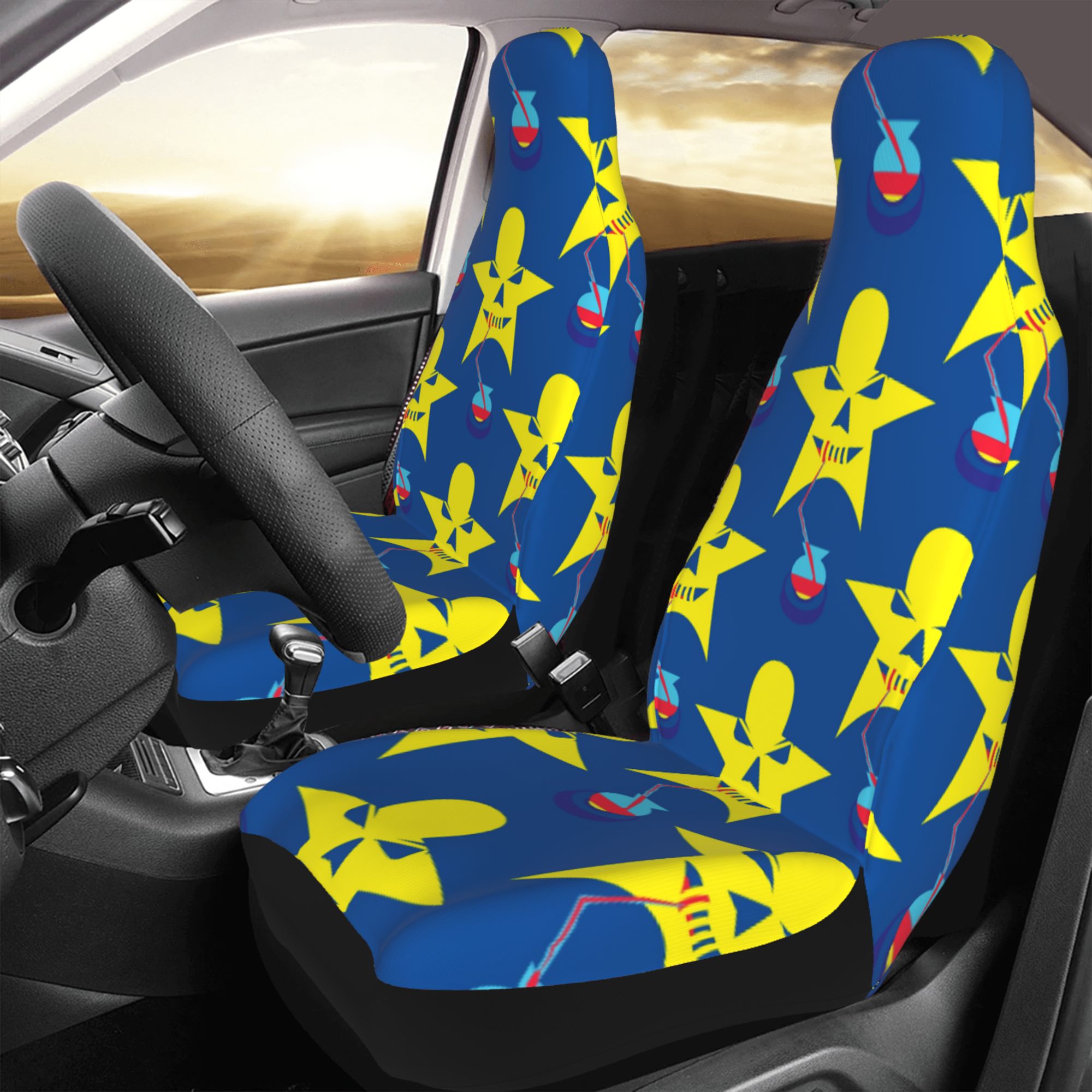 ZICANCN Car Seat Cover Halloween Pumpkin Face Smile Car Front Seat Covers Protectors ， Automotive Seat Covers for Cars Trucks Suv