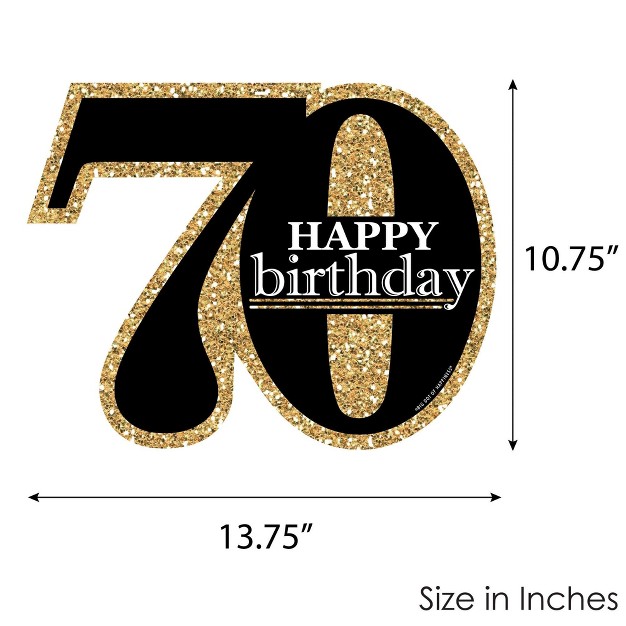 Big Dot Of Happiness Adult 70th Birthday Gold Hanging Porch Birthday Party Outdoor Decorations Front Door Decor 1 Piece Sign