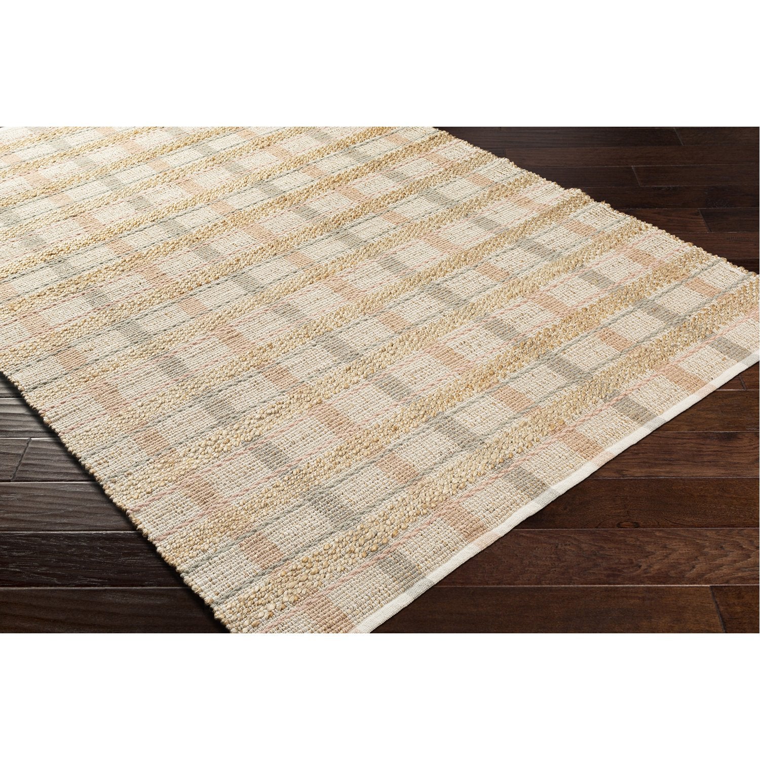 Lexington Hand Woven Rug in Beige, Camel, Rose, Sage