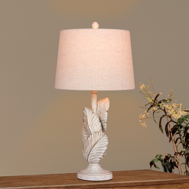 2pk Island Palm Resin Table Lamps White Fangio Lighting