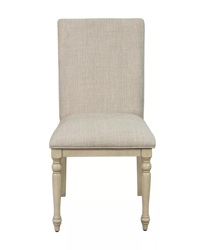 Martha Stewart Collection Martha Stewart Fiona 19.5 Wide 2 Piece Fabric Upholstered with Turned Wood Legs Dining Chair