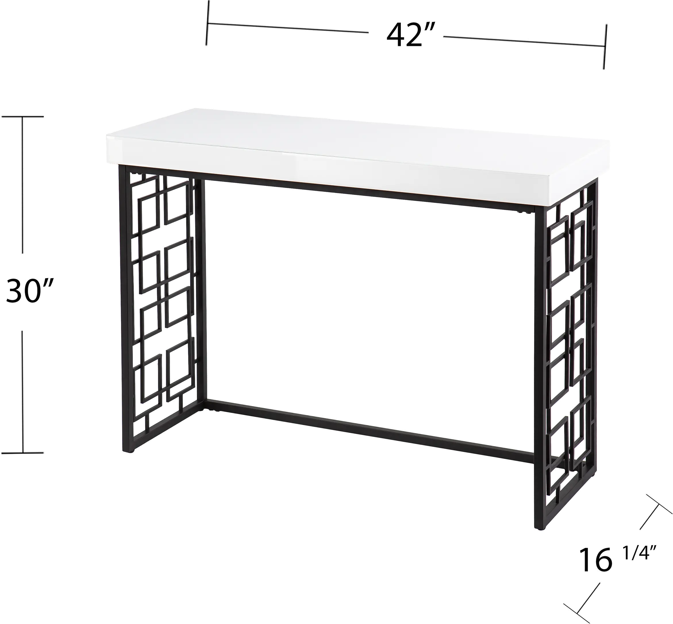 Mavden Black and White Console Table