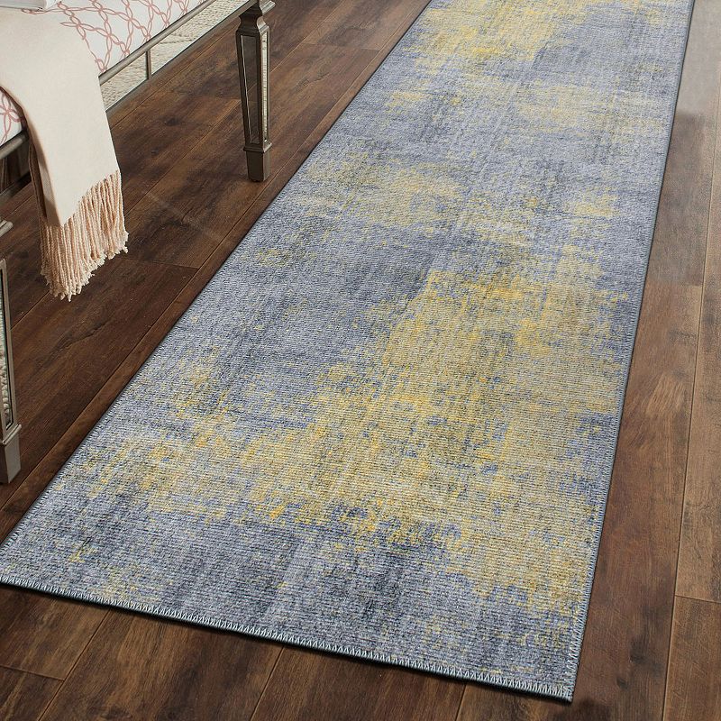 World Rug Gallery Contemporary Abstract Machine Washable Area Rug