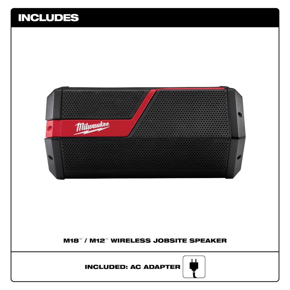 Milwaukee 2891-20 M18/M12 Lithium-Ion Cordless Wireless Jobsite Speaker