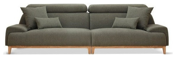 Russian Larch Modern Corner Fabric Sofa WIth High Back   Midcentury   Sofas   by GVAwood  Houzz