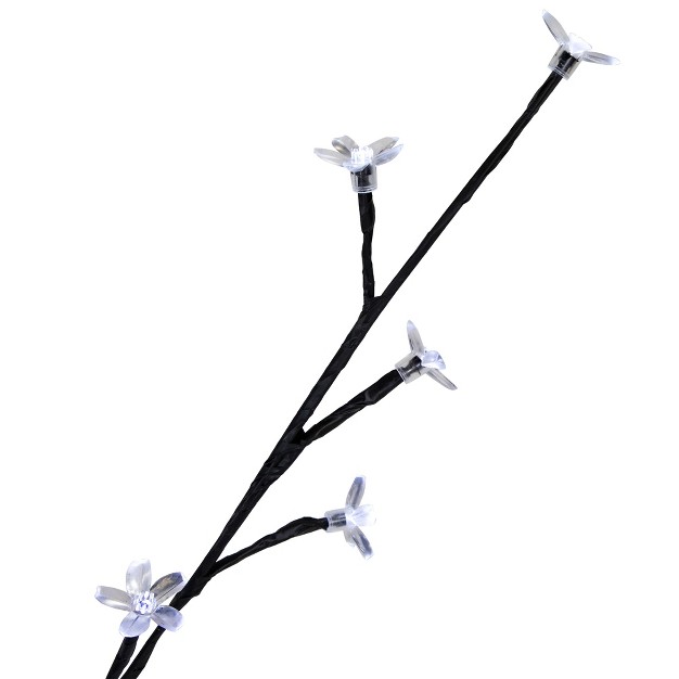 Northlight 4' Pre-lit Sakura Cherry Blossom Artificial Flower Tree - Pure White Led Lights