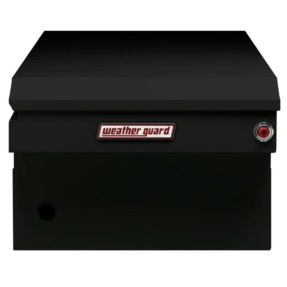 Weather Guard Saddle Box Steel Full Extra Wide Gloss Black ;