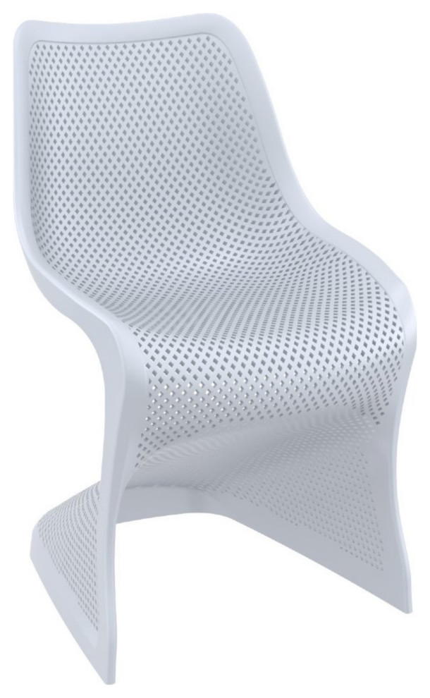 Bloom Dining Chair Silver Gray   Contemporary   Outdoor Dining Chairs   by Homesquare  Houzz