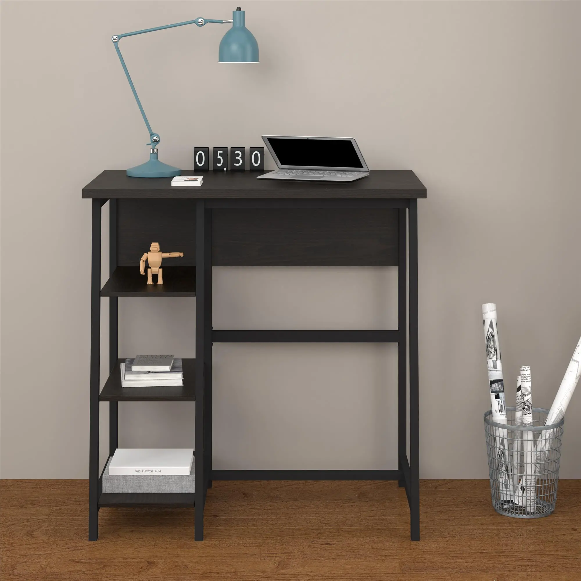 Coleton Transitional Espresso Standing Computer Desk