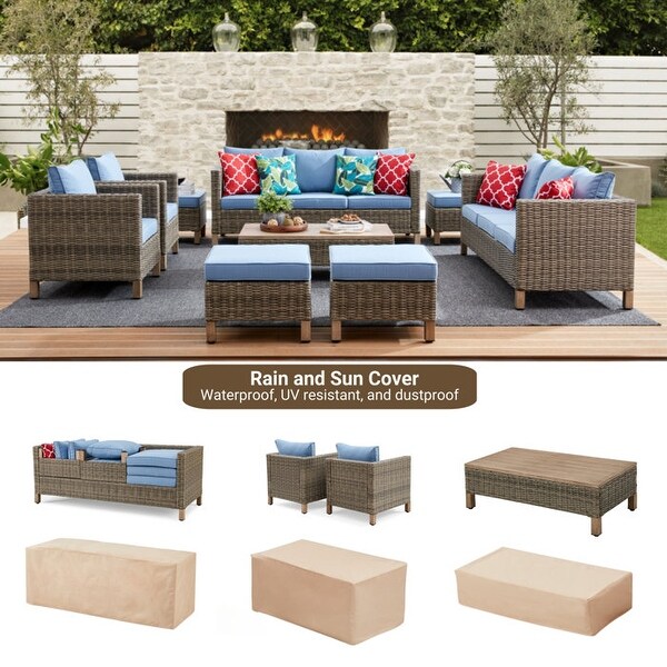 9 Piece Sectional Seating Group with Cushions