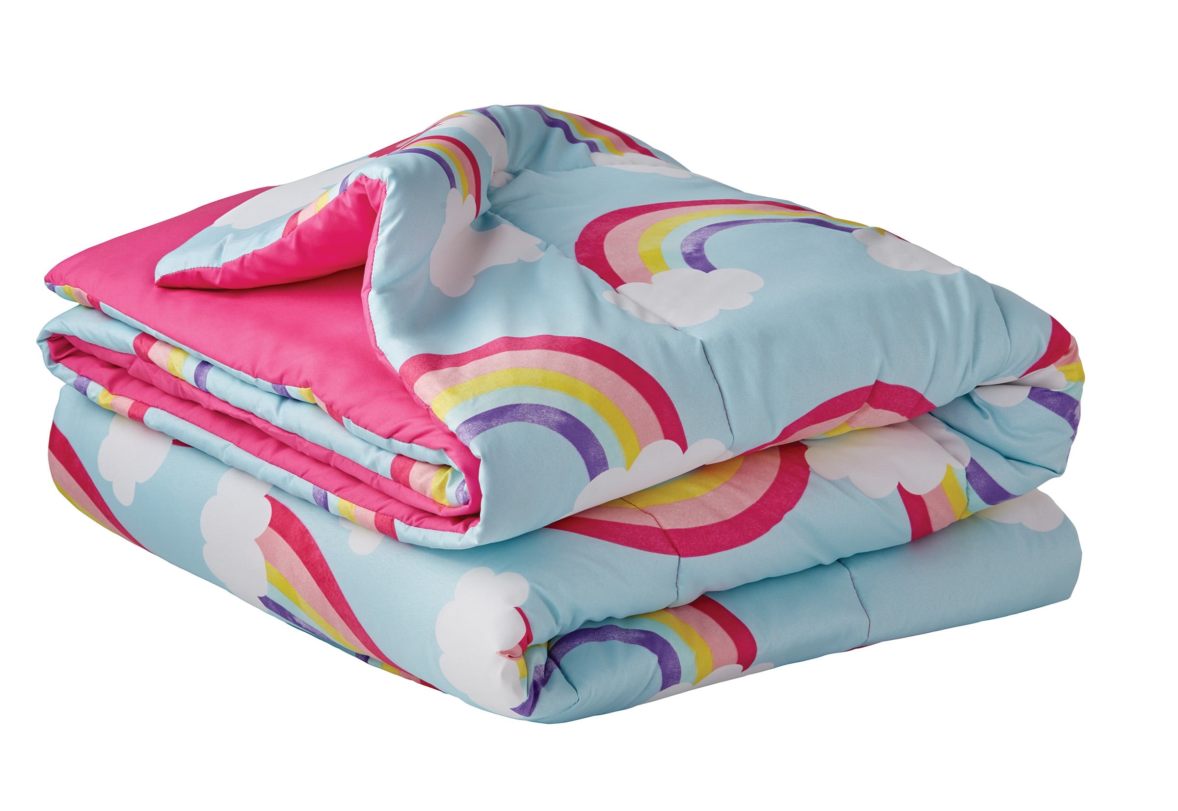 Your Zone Kids Glow in the Dark Rainbow Comforter Set， Twin/Twin XL， Polyester