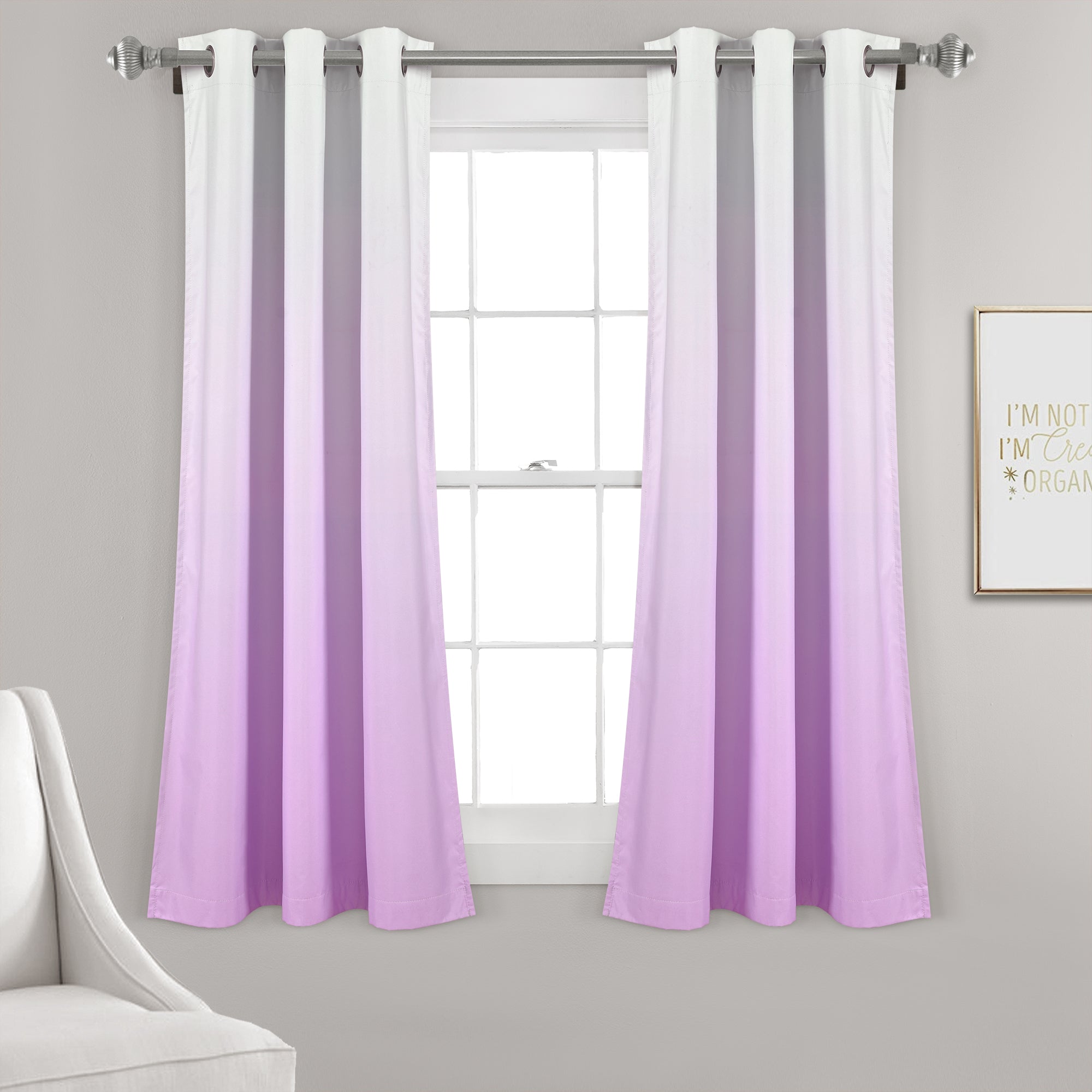 Mia Ombre Insulated Grommet Blackout Curtain Panel Set