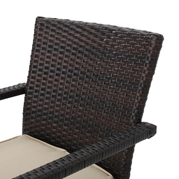 Cancun Outdoor 4piece Wicker Chat Set by Christopher Knight Home