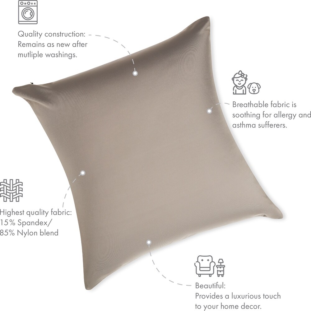 Throw Pillow Cozy Soft Microbead Stone Grey: 1 Pc