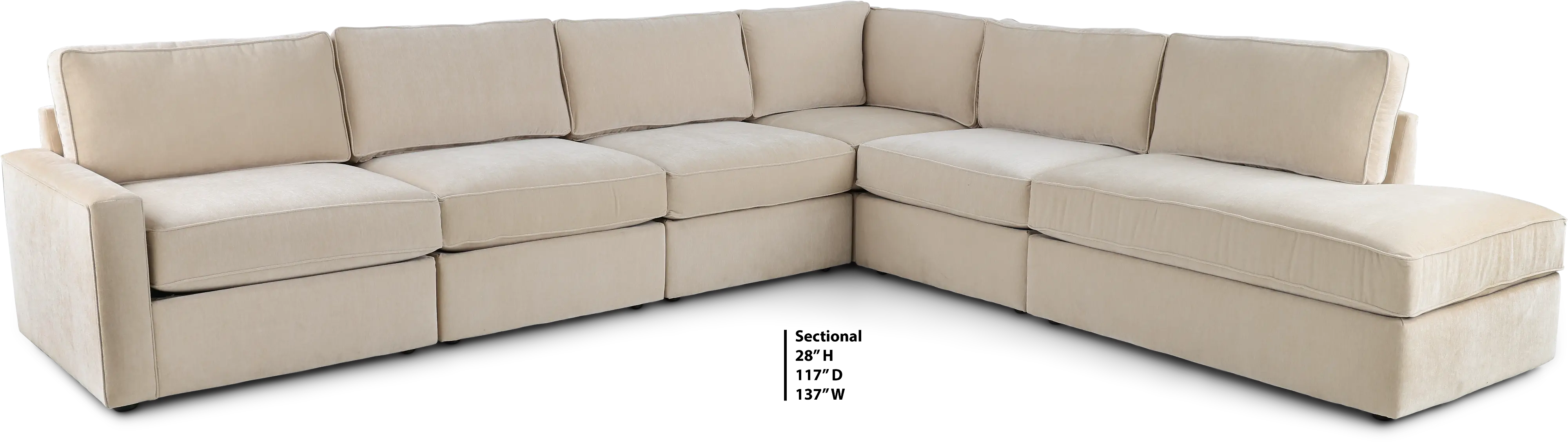 (Re)Formation Beige 6 Piece Sectional