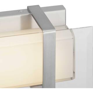 Progress Lighting Miter LED Collection Brushed Nickel 12-14 in. LED Wall Sconce P710061-009-30