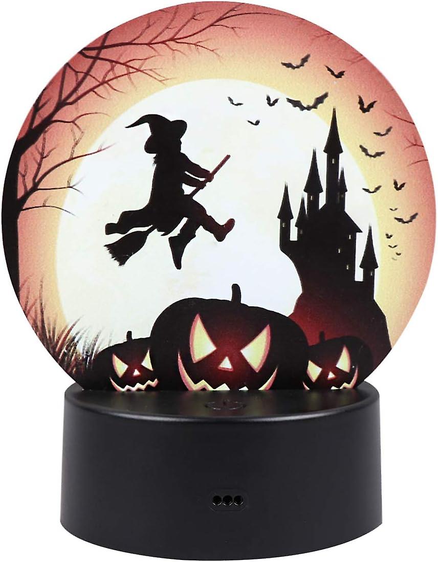 Halloween Night Light Led Night Lamp Pumpkin Witch Bedside Night Light Decorative Table Lamp Light Gift For Halloween Home Party (without Battery)