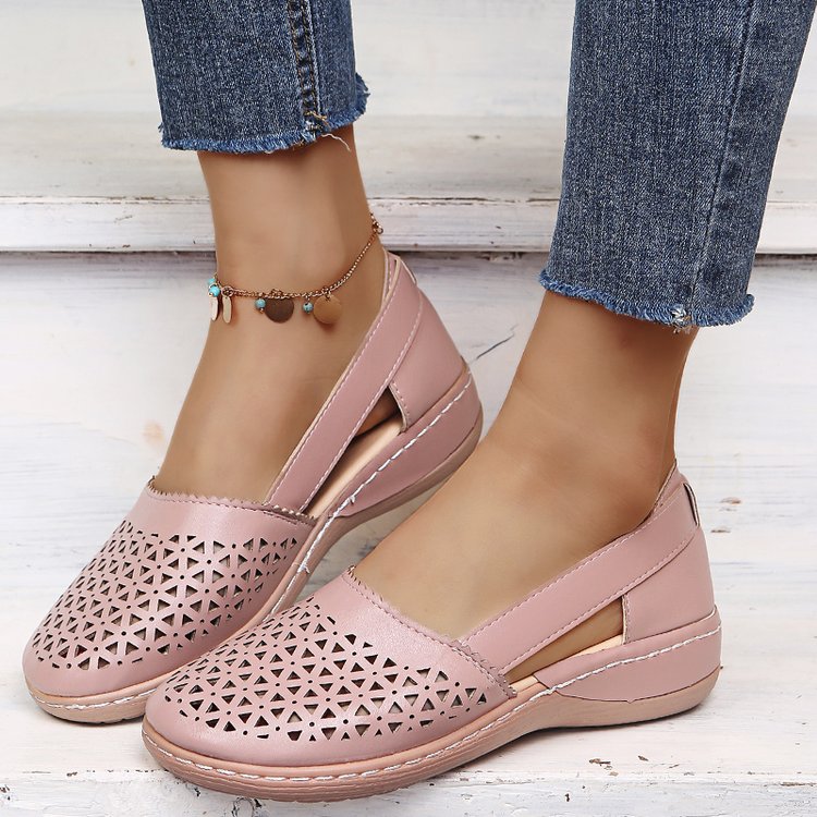 Women🧡Wedges Orthopedic Hollow Out PU Summer Vintage Sandals🧡