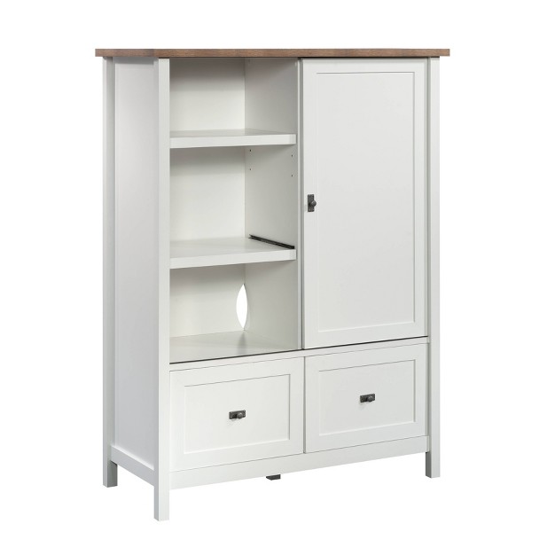 Cottage Road Storage Cabinet With File Drawers White Sauder