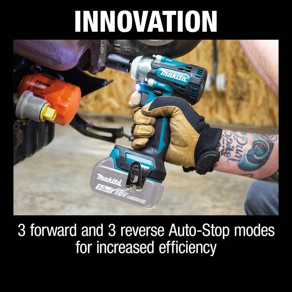 Makita 18V LXT Lithium-Ion Brushless Cordless 4-Speed 12 in. Impact Wrench with Detent Anvil (Tool-Only) XWT15Z