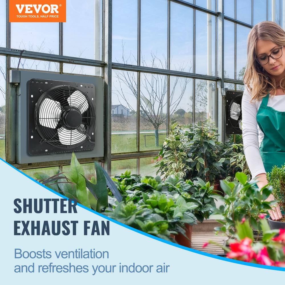 VEVOR Shutter Exhaust Fan 12 in.940 CFM 10-Speed Adjustable Wall Mount Attic Fan Ventilation and Cooling for Greenhouses BYCSPQSDJEC12J2DNV1