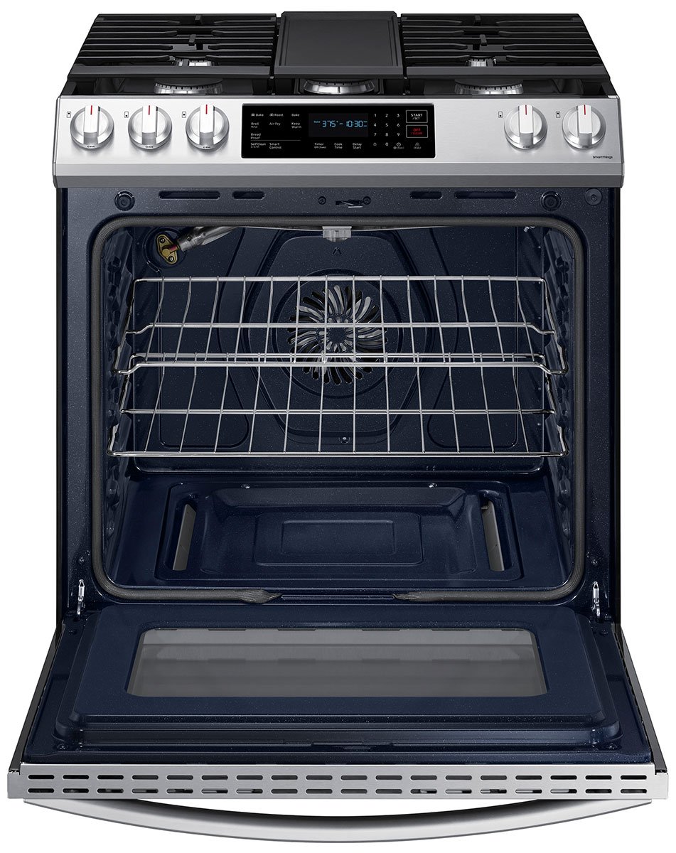  ADA 6 Cu. Ft. Fingerprint Resistant Stainless Steel Smart Slide-In Gas Range With Air Fry and Convection