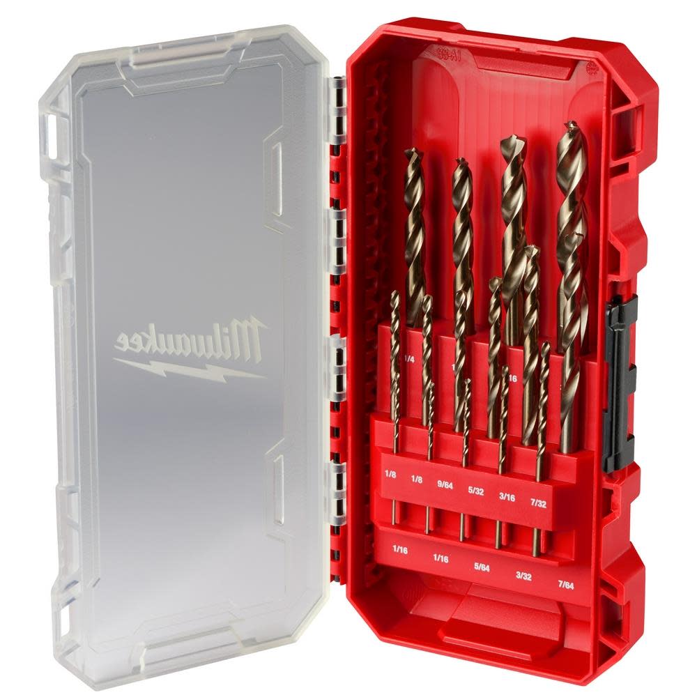 MW RED HELIX Cobalt Drill Bit Set 15pc 48-89-2370 from MW